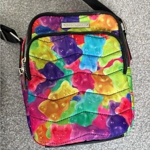 Betsey Johnson colorful neon gummy bear candy cross body bag/purse